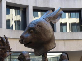 Sculpture of rabbit head