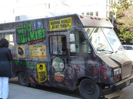 Food truck: “Pho Junkies - Better than brains” with zombie motif