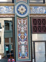Ornate relief work on outside of building at 11th and G street
