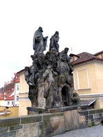 Statuary of group of religious figures