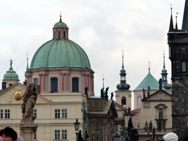 Domed building at end of Charles Bridge