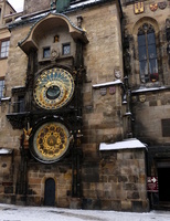 Tower with two huge astronomical clock faces