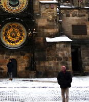 Me in front of astronomical clock