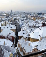 Rooftops of Prague as seen from tower