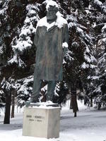 Standing man statue of Jan Neruda