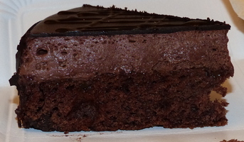 slice of chocolate cake