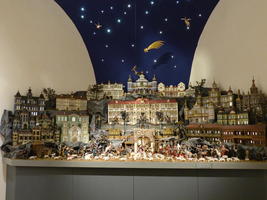 3-d Nativity showing whole town of Bethlehem