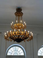 Chandelier with gold filligree
