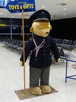 Large (about 1.5m tall) teddy bear in military uniform