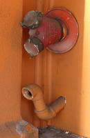 Red and orange standpipes