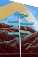 Signpost showing precepts of Burning Man