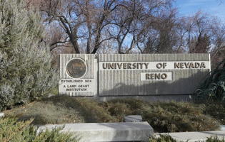 Entrance sign to University of Nevada Reno