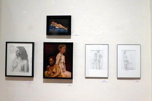 Sketches and paintings of nudes