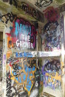 Various graffitti on wall