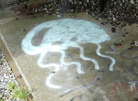 graffittied jellyfish