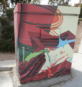 Abstract art on utility box