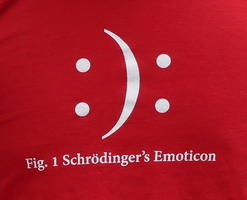 T-shirt with text :): (Fig 1 Schrödinger’s Emoticon)