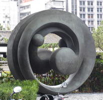 sculpture near train station