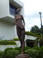 thin female nude sculpture