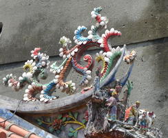 delicate flowers temple decoration