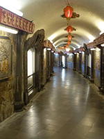 tunnel with carvings