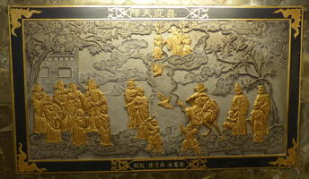 gold painted carvings