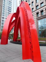 red metal arch sculpture