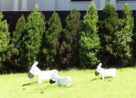 sheep childlike sculptures