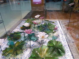 glass flower sculpture