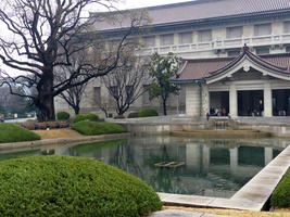 pool outside Tokyo National Museum
