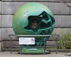 green globe sculpture
