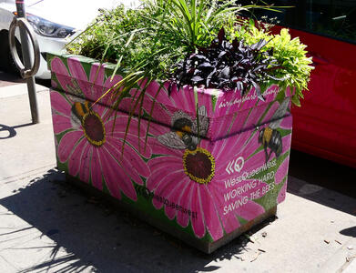 bee flower planter