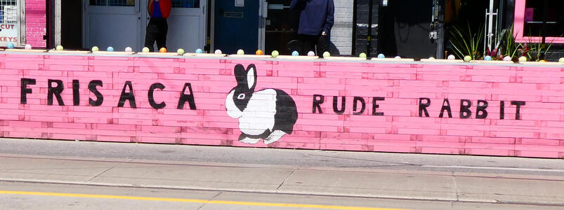fricasa rude rabbit sign