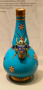 japonesque vase with scarab