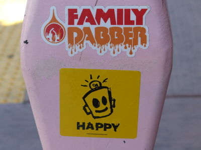 Stickers: “Family Dabber” and “Happy” (with picture of happy robot head)