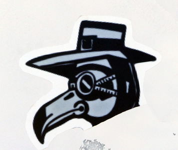 Bird wearing “Spy vs. Spy” hat and goggles