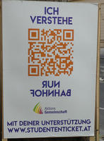 Poster with large QR code