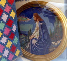 Small tapestry of Jesus praying