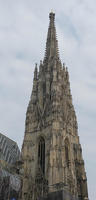 Multi-level spires of church