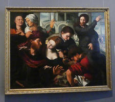 Copy of religious art with multiple people from 16th century