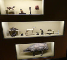 Variety of ancient ceramic animals
