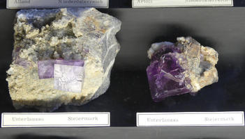 Purple cubical crystal