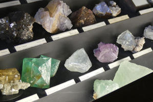 Variety of colored mineral samples