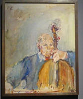 Portrait of Pablo Casals playing cello
