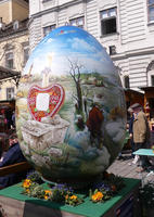 Large painted Easter egg