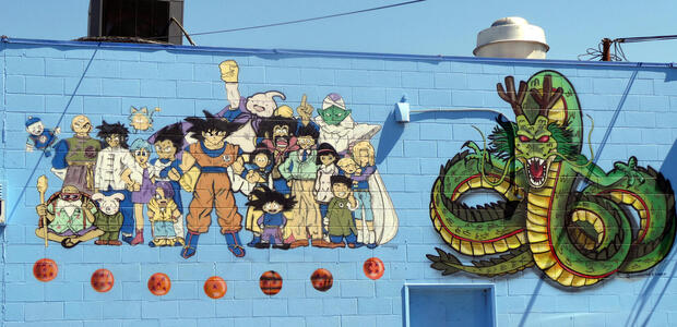 anime characters wall art