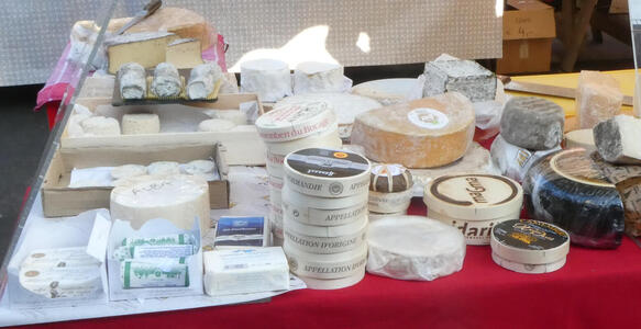 variety of cheeses