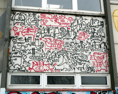 complex line drawn graffiti