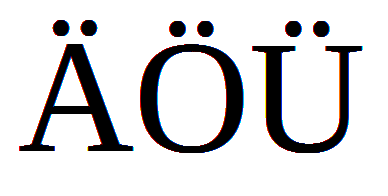 normal capital letter umlauts