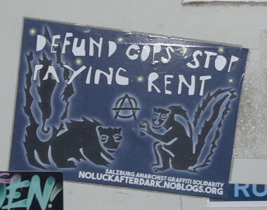 Defund cops - stop paying rent